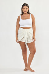 🌻In between - Yam Shorts - Cream Lace
