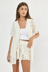 🌻In between - Yam Shorts - Cream Lace