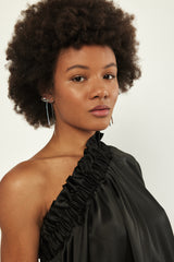 🪻Summer 2024- Philadelphia 76 -One Shoulder Maxi Dress- Black