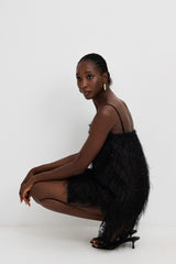 π° Summer 2026 - Flirty Dress - Fuzzy Black