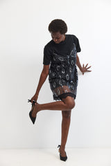 🧦Winter 2025/2026 -Midnight dress - Silver touch + Black T shirt dress