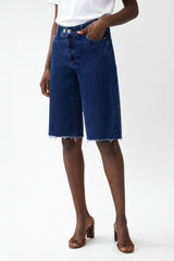 🍰 Spring 2026 - Now denim - Raw Edge Bermuda- Dark Blue