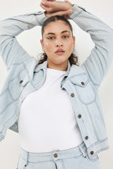 🧦Autumn/Winter 2025/2026 - JAMIE - Denim jacket - נוטה להיות קטן ביחס לג׳יימי הרגיל- Denim & stripes. is there any better match?