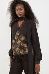 🧦 Autumn/Winter 2025/2026 -Muse Blouse- Enigma Bloom Scarf Blouse
