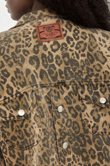 🧦Autumn/Winter 2025/2026 - JAMIE - Denim jacket - distressed leopard