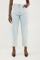 🧦Autumn/Winter 2025/2026 - Our interpretation for Mom jeans - נוטה להיות קטן ביחס למאמ הרגיל-Denim and stripes. Is there any better match?