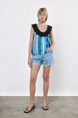 ⛵️Spring/Summer 2025 - Helena- Ruffle-Trim Sleeveless Top- Sail away 🐠