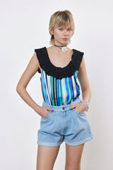 ⛵️Spring/Summer 2025 - Helena- Ruffle-Trim Sleeveless Top- Sail away 🐠