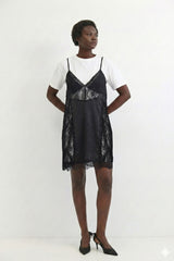 🧦Winter 2025/2026 -Midnight dress - Between Us Black Lace + White T shirt dress