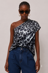 đ° SUMMER 2026 - Phili - one shoulder -One Shoulder top - Silver Touch