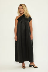🪻Summer 2024- Philadelphia 76 -One Shoulder Maxi Dress- Black