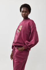 🧦Autumn/Winter 2025/2026 - Sara Sweatshirt - Black - Red Wine