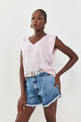 🍰 SUMMER 2026 - Henrietta V Tank - Baby Pink **No ribbed hem**