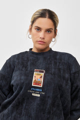 🧦Autumn/Winter 2025/2026 - Sara Sweatshirt - Black - Distressed Dark Grey