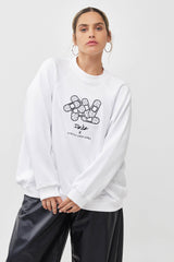 🧦Autumn/Winter 2025/2026 - Galaxy Sweatshirt - 🩹 Dede × Stella and Lori - Galaxy Sweatshirt - White