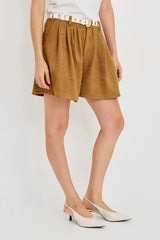 š Auttum/Winter 2026/27 - 1990 Shorts- Camel Faux suede (Copy)