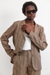 🧦Winter 2026 - Exclusive Blazer - Brown Plaid