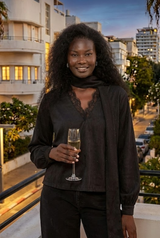 🧦 Winter 2025/2026 - Muse blouse- Sparkling Black ✨