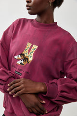 🧦Autumn/Winter 2025/2026 - Sara Sweatshirt - Black - Red Wine