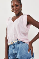 🍰 SUMMER 2026 - Henrietta V Tank - Baby Pink **No ribbed hem**