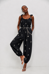 ð°Summer 2026 - Miami jumpsuit - Black with embroidery