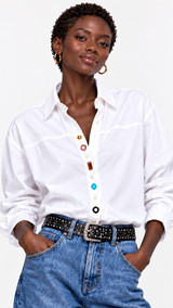 🍁 Auttum/Winter 2026/27 - Valleria shirt - Bedazzled in white - Hand made with love 💘
