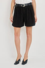 š Auttum/Winter 2026/27 - 1990 Shorts- Black Faux suede