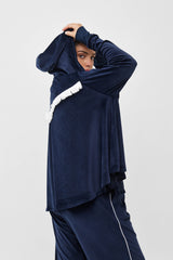 🧦 Autumn/Winter 2025/2026- The Bun zip up hoodie - Navy Velvet