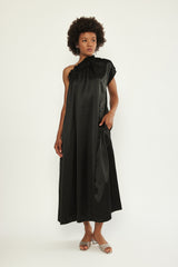 🪻Summer 2024- Philadelphia 76 -One Shoulder Maxi Dress- Black