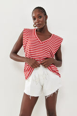 🍰 SUMMER 2026 - Henrietta V Tank - Fire Red **No ribbed hem**