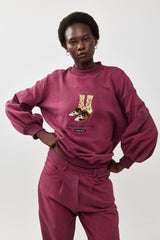 🧦Autumn/Winter 2025/2026 - Sara Sweatshirt - Black - Red Wine