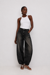 🍰 Summer 2026 -UNISEX Tom jeans- I'm super oversized- Washed Charcoal-