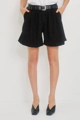 š Auttum/Winter 2026/27 - 1990 Shorts- Black Faux suede