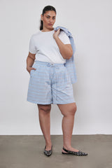 🍰 SUMMER 2026 - Macaroni and🧀🍜 Cheese shorts - Pale blue
