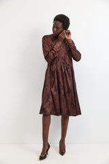 🧦Winter 2025/2026 - V dress - Brown Satin 🍂🤎