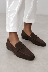 🍁 Autumn/Winter 2026/27 - The Italian Edit 🇮🇹 Suede Loafers- Brown like Bittersweet Chocolate 🍫