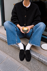 🍁 Autumn/Winter 2026/27 - The Italian Edit 🇮🇹 Suede Loafers- Nero ◾️