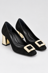 🍁 Autumn/Winter 2026/27 - The Italian Edit 🇮🇹- 👉🏻SAMPLE👈🏻 - Black Block Heel Pumps - Size 37