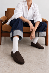 🍁 Autumn/Winter 2026/27 - The Italian Edit 🇮🇹 Suede Loafers- Brown like Bittersweet Chocolate 🍫