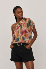 đ° SUMMER 2026 - Phili - one shoulder -One Shoulder top - Sheer Pink Flowers