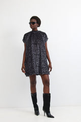 Solar eclipse dress 🌖 - Black and White - Grey leo hairy and wild- *NEW*