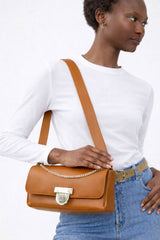 Leather Shoulder & Crossbody Bag –Tuci Bag in Brown- Timeless Elegance with a Modern Edge