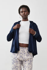 🧦 Autumn/Winter 2025/2026- The Bun zip up hoodie - Navy Velvet