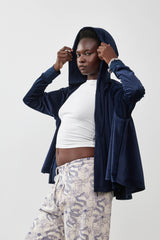 🧦 Autumn/Winter 2025/2026- The Bun zip up hoodie - Navy Velvet