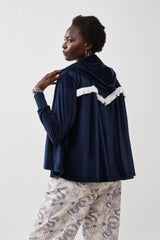 🧦 Autumn/Winter 2025/2026- The Bun zip up hoodie - Navy Velvet