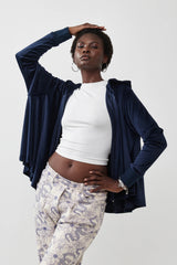 🧦 Autumn/Winter 2025/2026- The Bun zip up hoodie - Navy Velvet