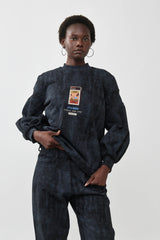 🧦Autumn/Winter 2025/2026 - Sara Sweatshirt - Black - Distressed Dark Grey