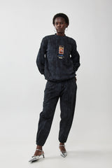 🧦Autumn/Winter 2025/2026 - Sara Sweatshirt - Black - Distressed Dark Grey