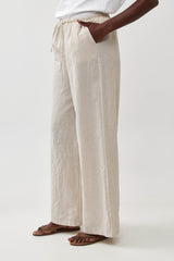 🧦 Autumn/Winter 2025/2026 - Bon Voyage wide leg pants- Oatmeal Stripes