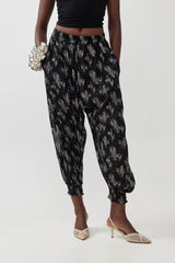 🧦 Autumn/Winter 2025/2026 - Balloon Harem Pants- Black sheer with flowers